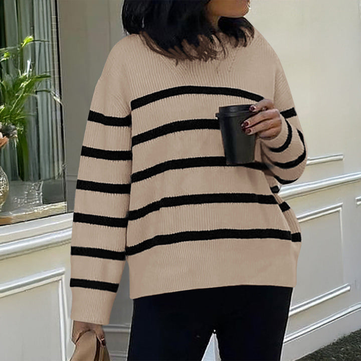 Women's Oversized Mohair Knit Sweater with Wide Carmen Boat Neckline and Fluffy Texture