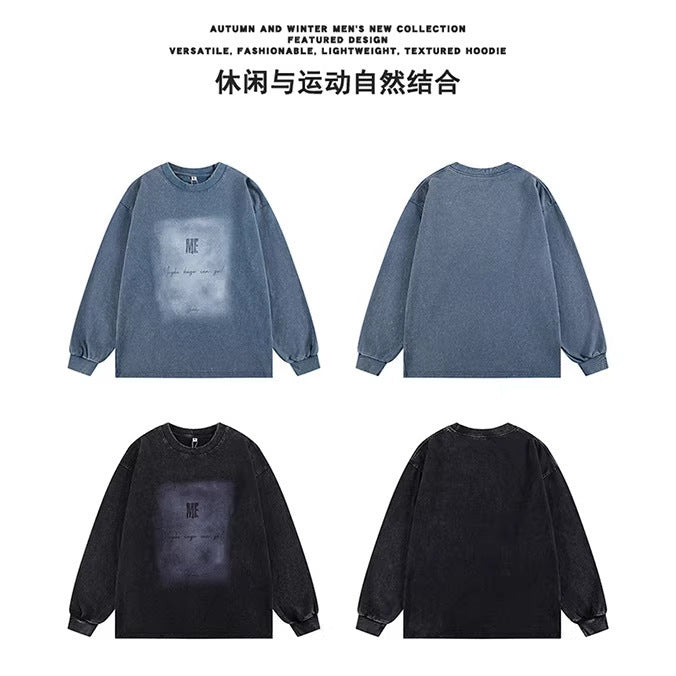 Men's Oversize Vintage Sweatshirt with Pigment Dye