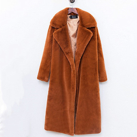 Women's Long-Haired Coat in Luxurious Teddy Style