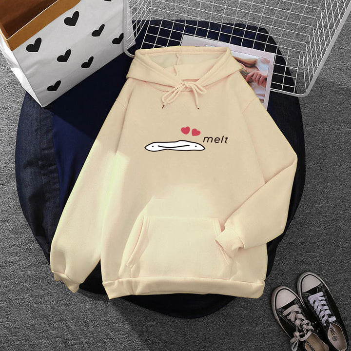 Women's Hoodie with Minimalist Graphic, Loose Oversized Fit and Kangaroo Pocket