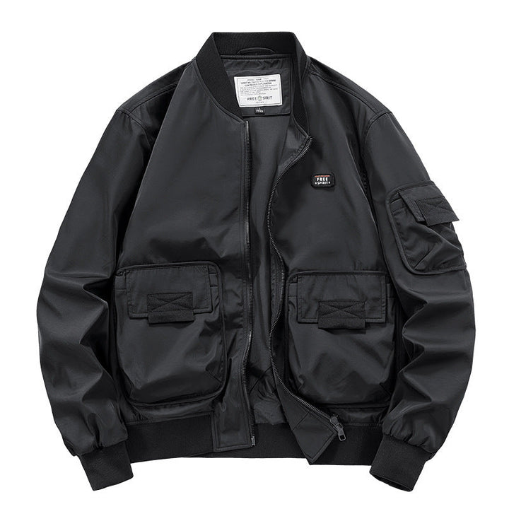Men's Rugged Multi-pocket Nylon Bomber Jacket