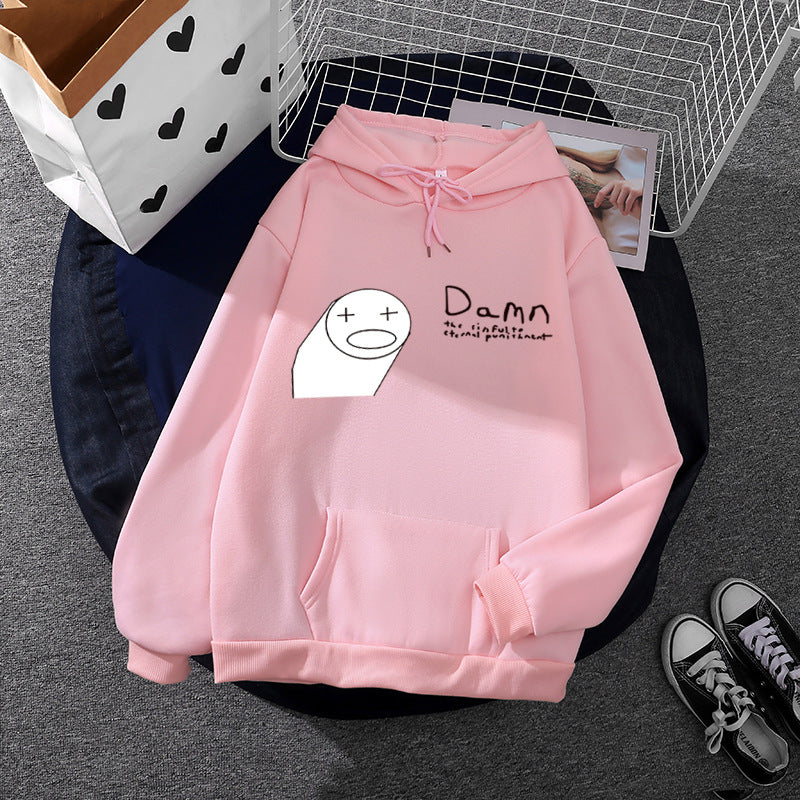 Women's Hoodie with Minimalist Graphic, Loose Oversized Fit and Kangaroo Pocket