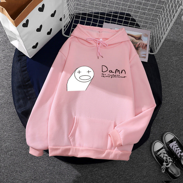 Women's Hoodie with Minimalist Graphic, Loose Oversized Fit and Kangaroo Pocket