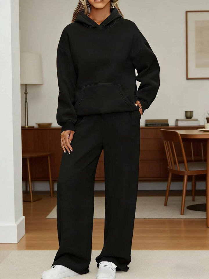 Women's Cozy Oversized Hoodie and Wide Jogger Pants Set