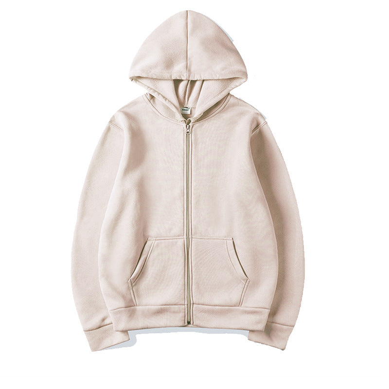 Women's Sporty Hoodie with Full Zip and Pocket