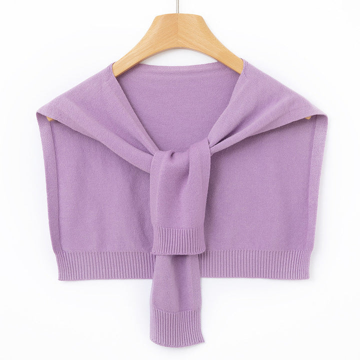 Women's Knit Wrap as Shoulder Warmer with Ties
