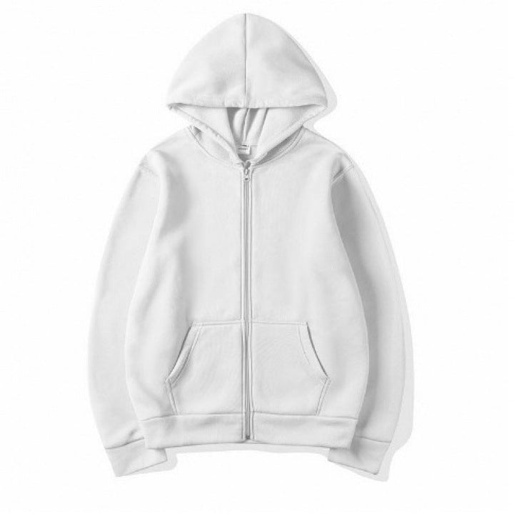 Women's Sporty Hoodie with Full Zip and Pocket