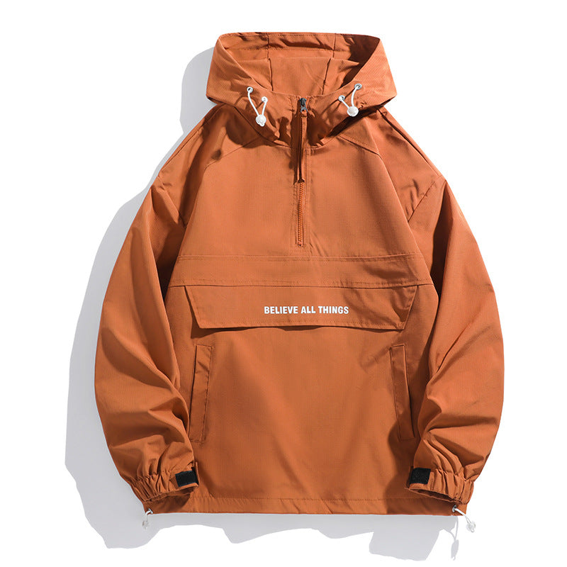 Men's Stylish Outdoor Jacket with High Collar