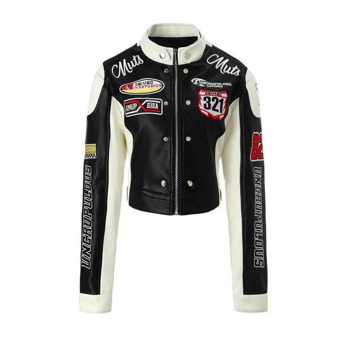 Women Sporty Leather Jacket