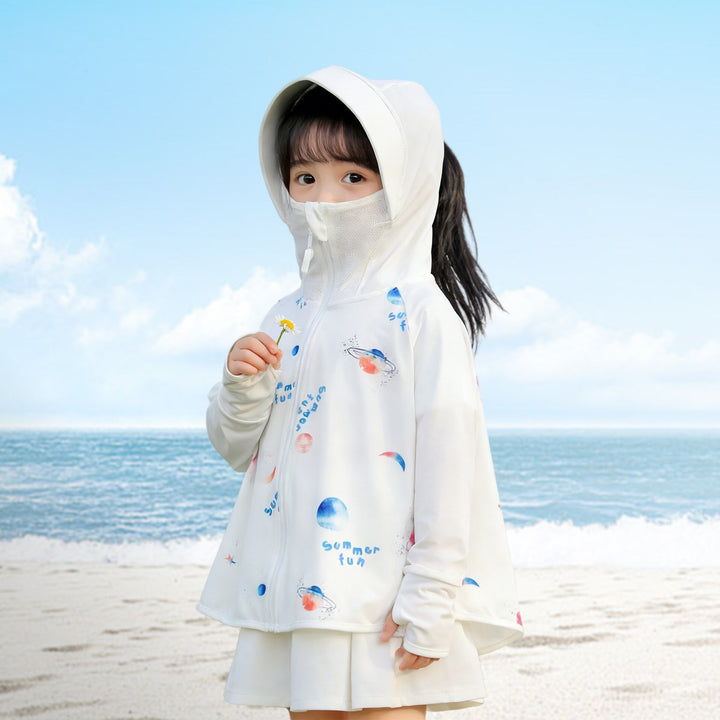 Women's Lightweight UV Protection Hoodie with Integrated Face Mask and Thumb Hole