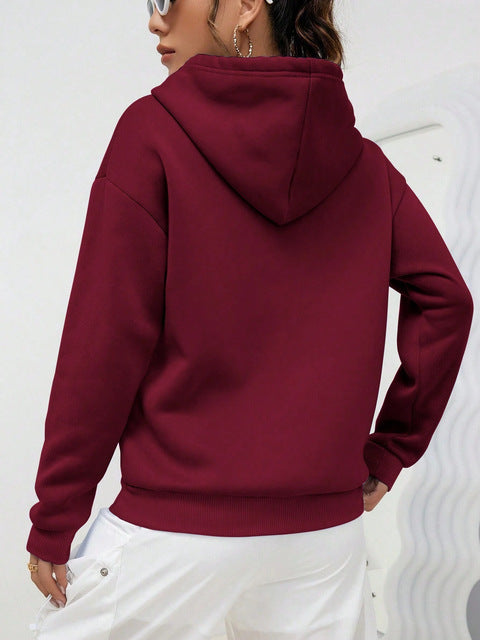 Women's Oversized Hoodie Dress with Kangaroo Pocket, Extended Silhouette and Soft French Terry