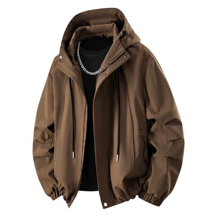 Men's Urban Tech Hoodie with Weatherproof Membrane, Concealed Zipper & Elastic Hem