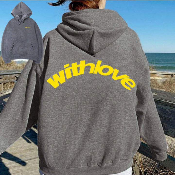 Unisex Oversized Hoodie with Large Back Print, Kangaroo Pocket and Ribbed Cuffs