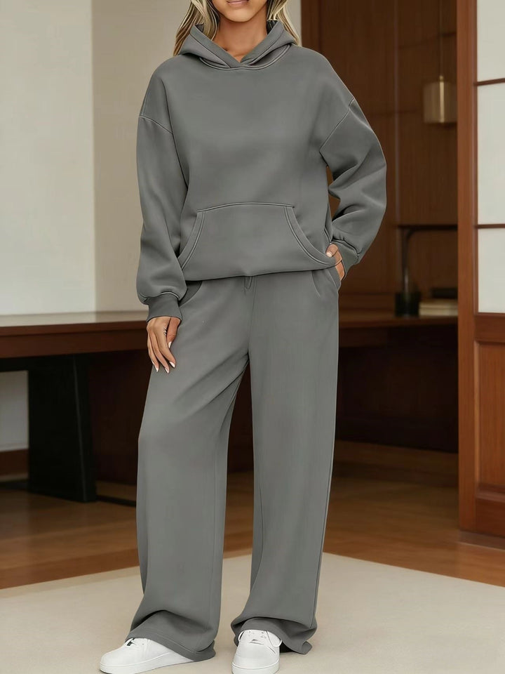 Women's Cozy Oversized Hoodie and Wide Jogger Pants Set