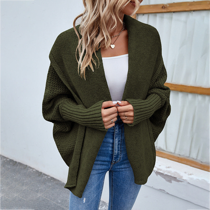 Women Long Cashmere Cardigan with Long Sleeves