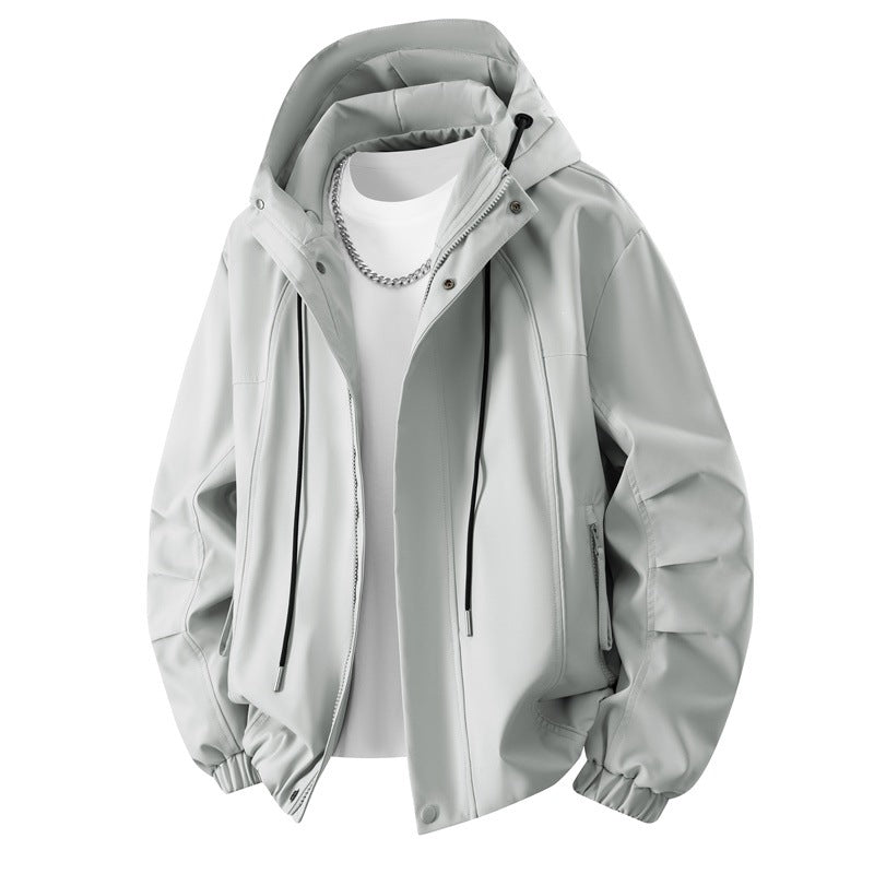 Men's Urban Tech Hoodie with Weatherproof Membrane, Concealed Zipper & Elastic Hem