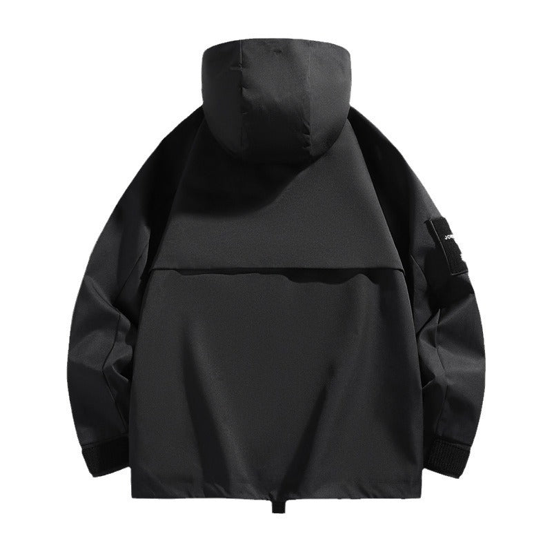 Men's Oversize Utility Parka with Hood, Multi-Pockets & Water-Repellent Functional Membrane