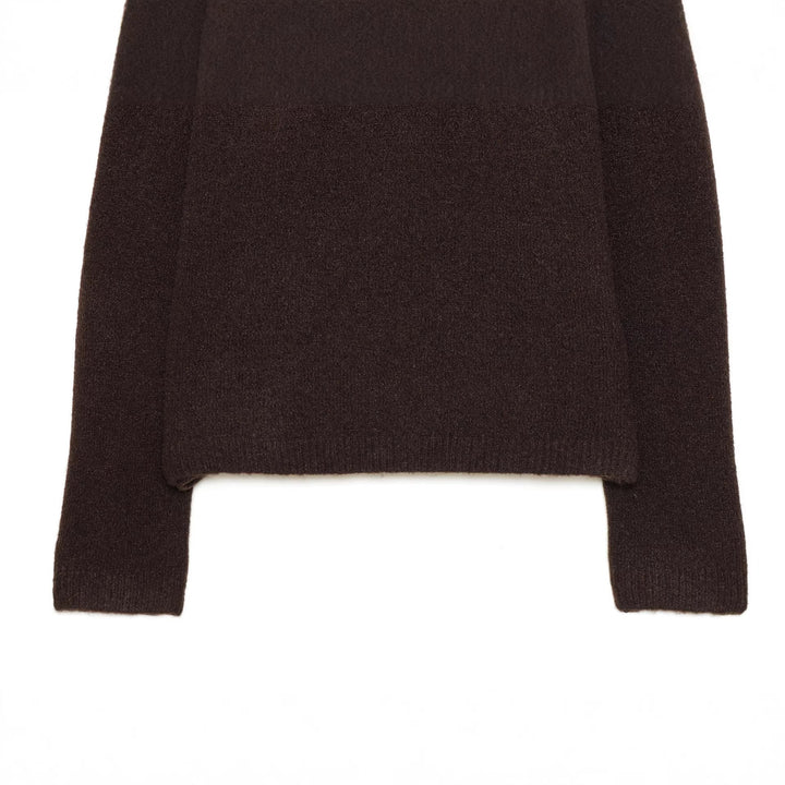 Women's Cropped Knitted Sweater with Embellished Collar and Raglan Sleeves