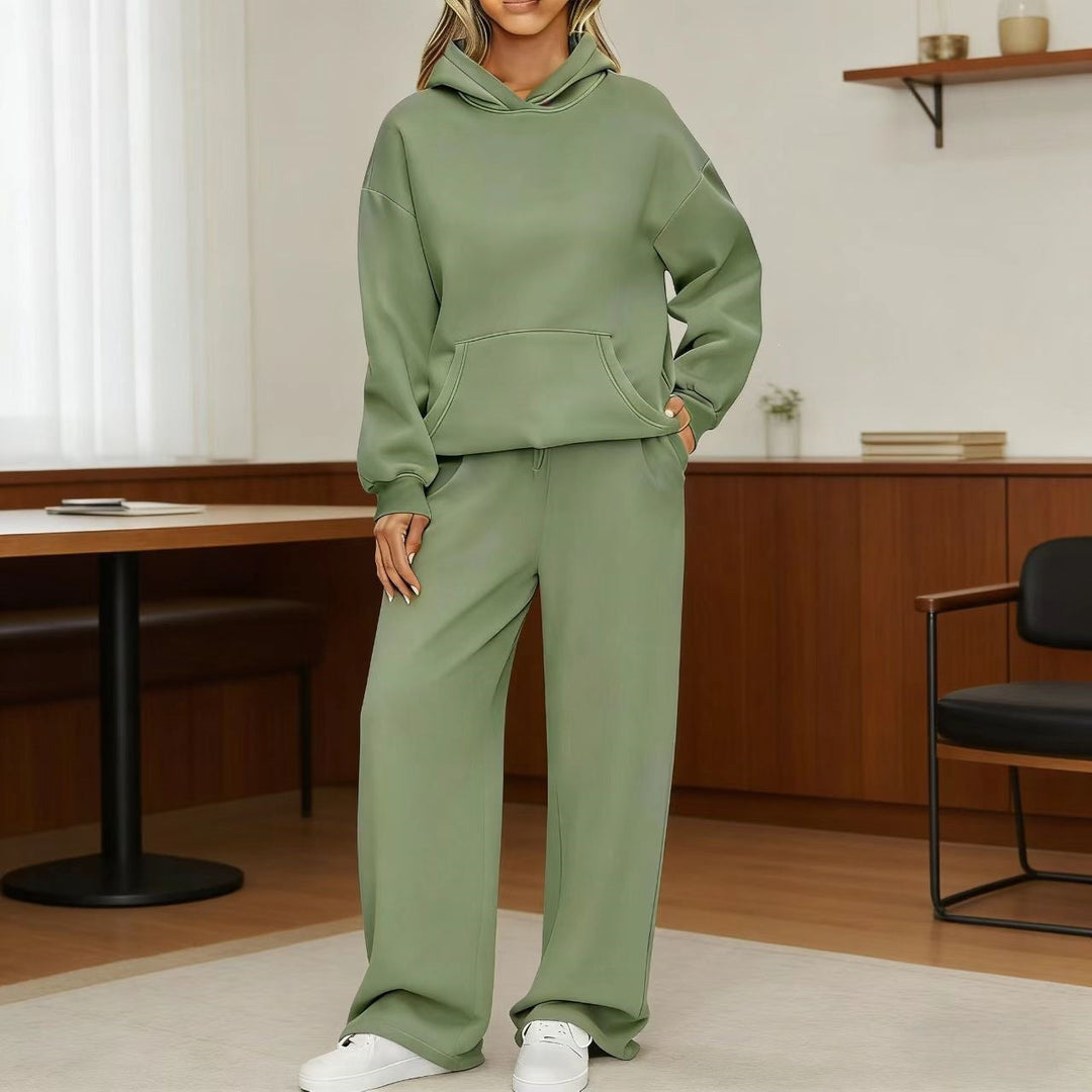 Women's Cozy Oversized Hoodie and Wide Jogger Pants Set