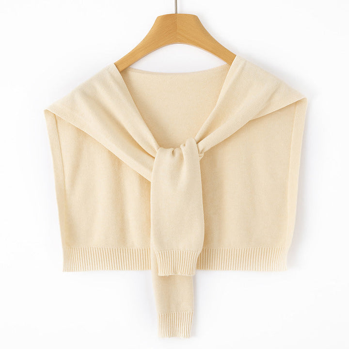 Women's Knit Wrap as Shoulder Warmer with Ties