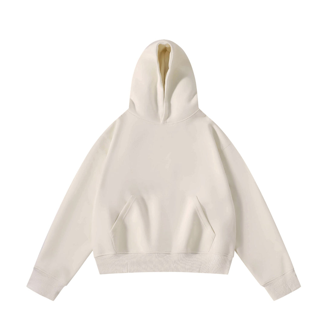 Unisex Heavy Oversized Hoodie with Double-layered Hood Kangaroo Pocket and Wide Ribbed Hem