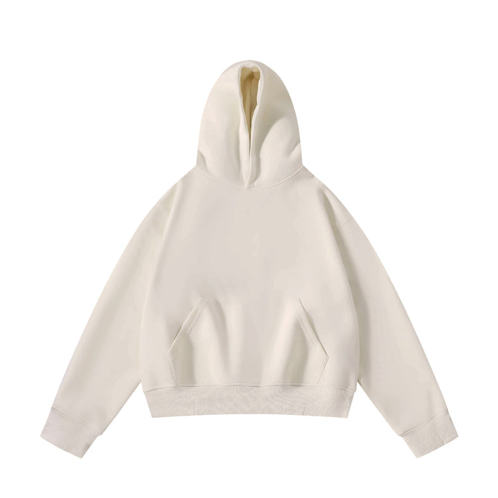 Unisex Heavy Oversized Hoodie with Double-layered Hood Kangaroo Pocket and Wide Ribbed Hem