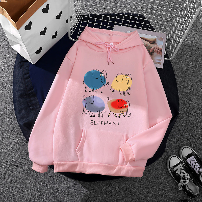 Women's Hoodie with Minimalist Graphic, Loose Oversized Fit and Kangaroo Pocket