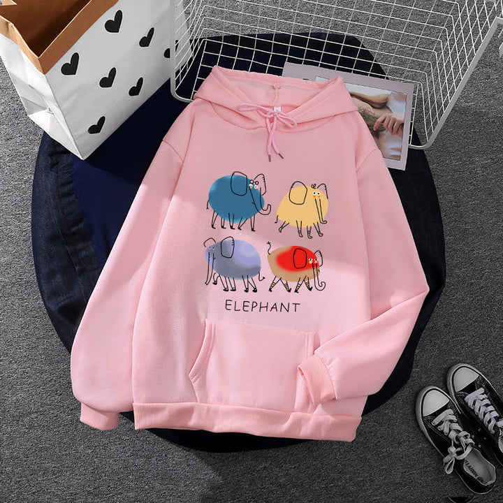 Women's Hoodie with Minimalist Graphic, Loose Oversized Fit and Kangaroo Pocket