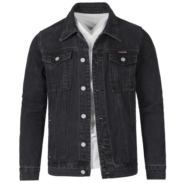 Men's Jeans Jacket in Modern Slim-Fit Design with Practical Pockets and Sturdy Rivets