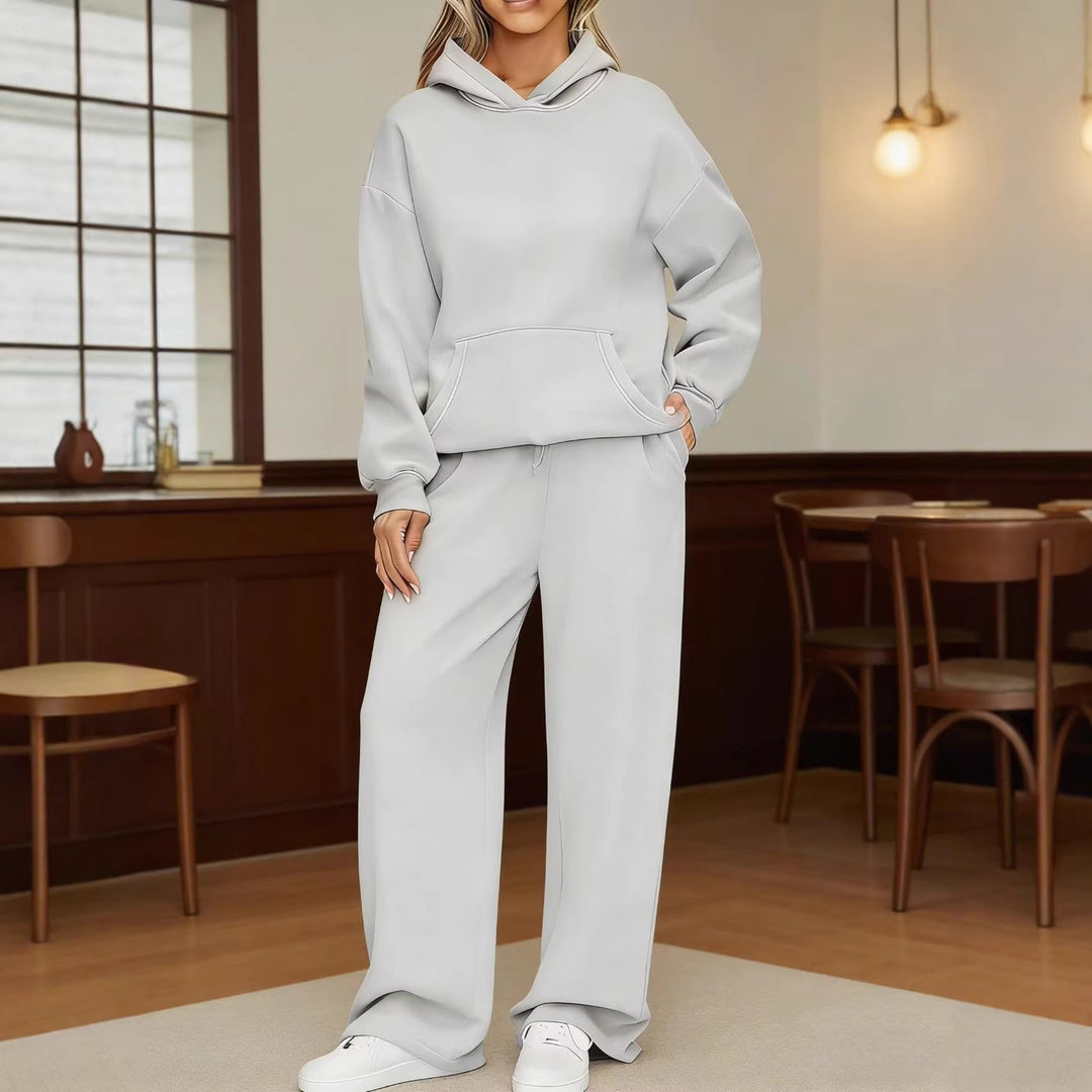 Women's Cozy Oversized Hoodie and Wide Jogger Pants Set