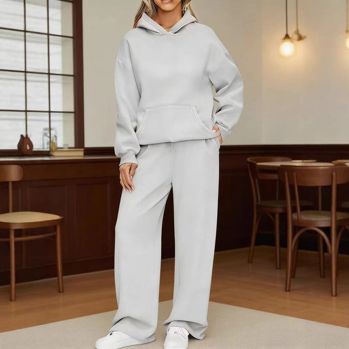 Women's Cozy Oversized Hoodie and Wide Jogger Pants Set