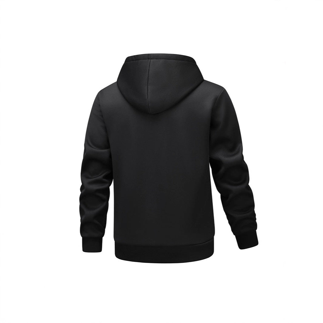 Men's Fleece Hoodie with Sherpa Lining and Kangaroo Pocket