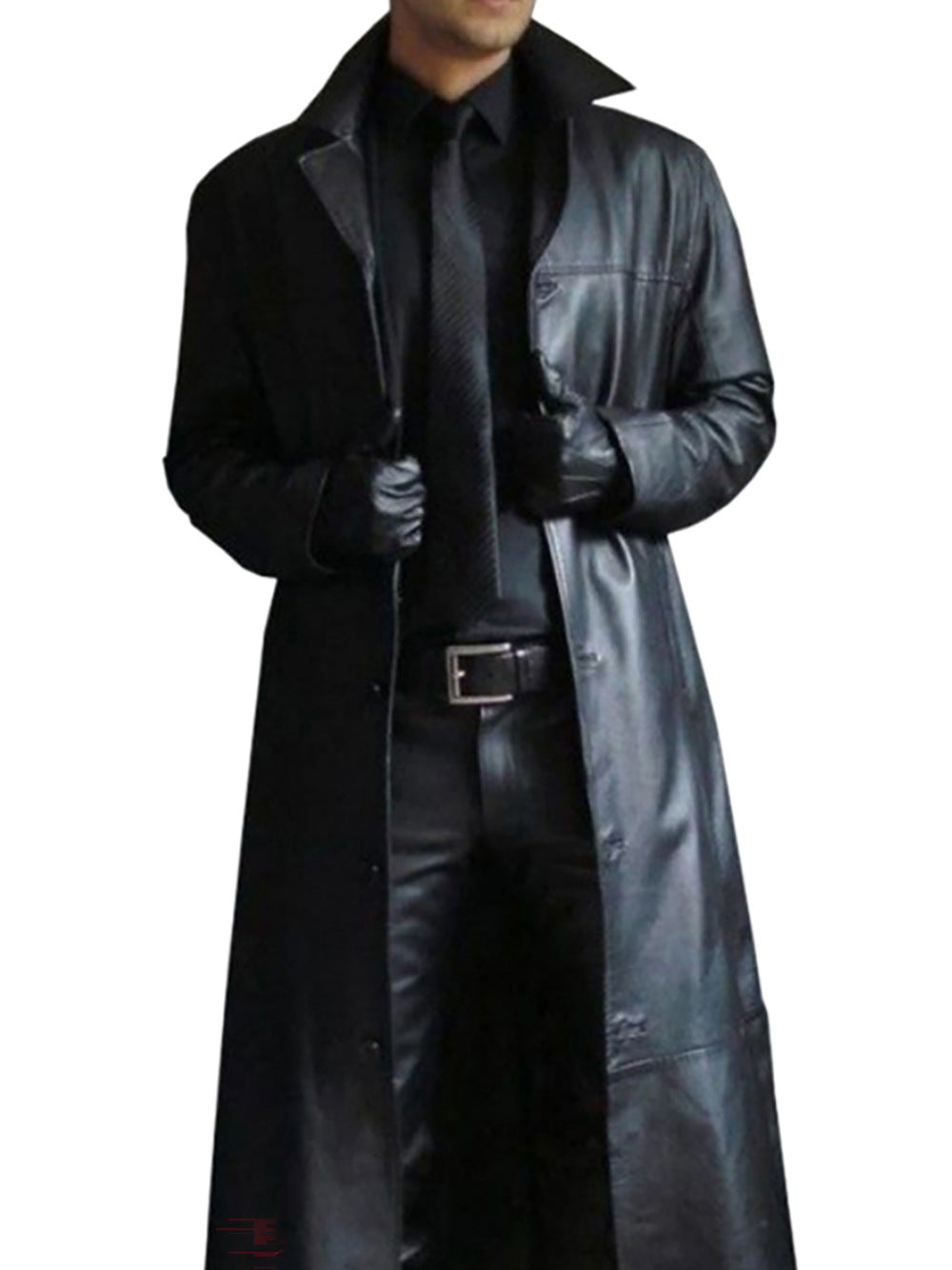 Long Leather Coat for Men
