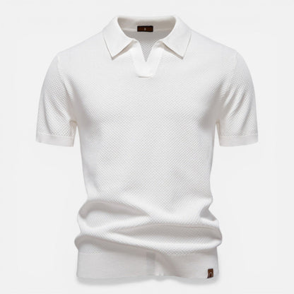 Men’s Slim Fit Knit Polo Shirt Lightweight Breathable Wear