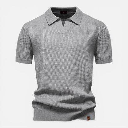 Men’s Slim Fit Knit Polo Shirt Lightweight Breathable Wear