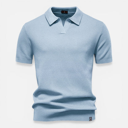 Men’s Slim Fit Knit Polo Shirt Lightweight Breathable Wear