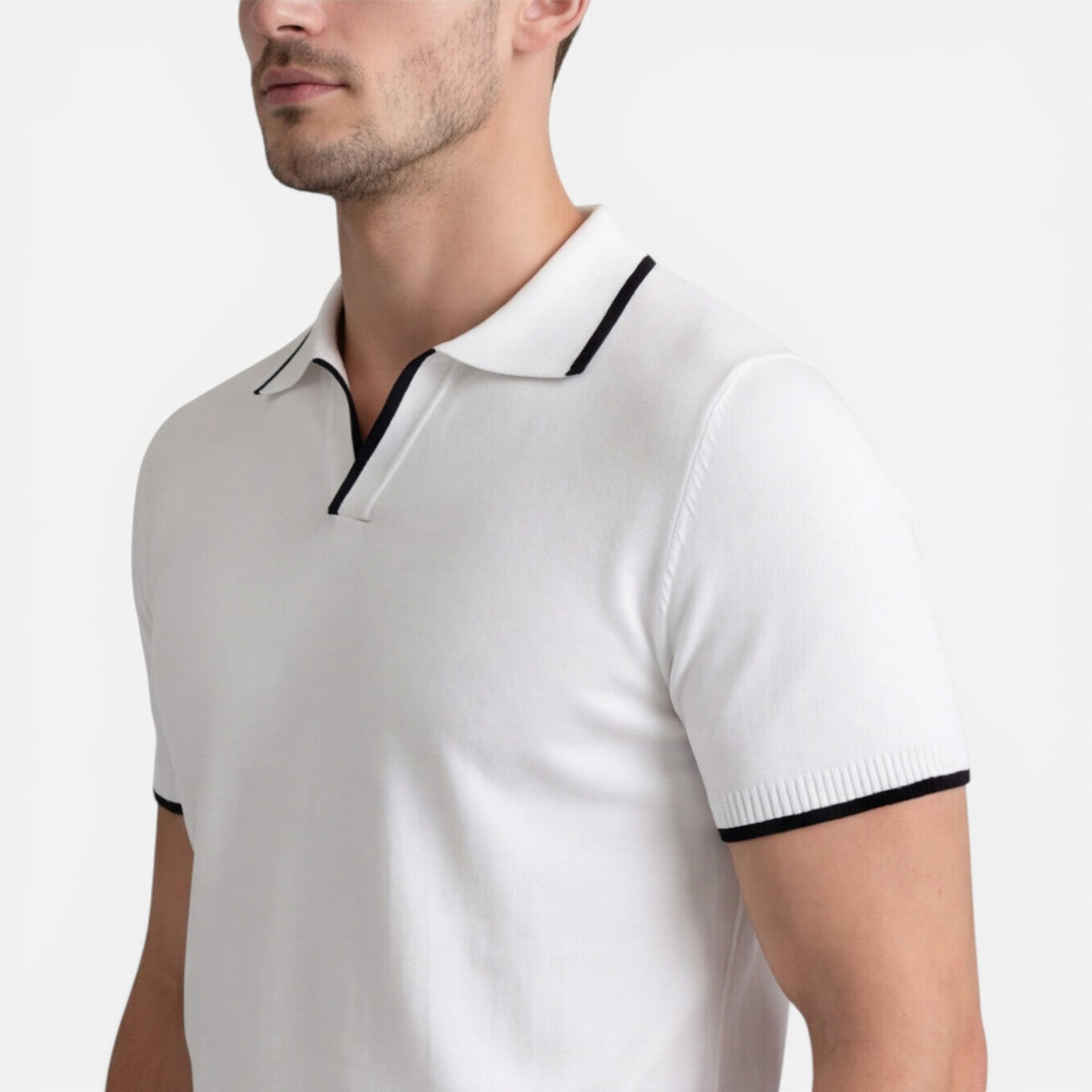 Men’s Slim Fit Summer Polo Shirt Lightweight Breathable Knit