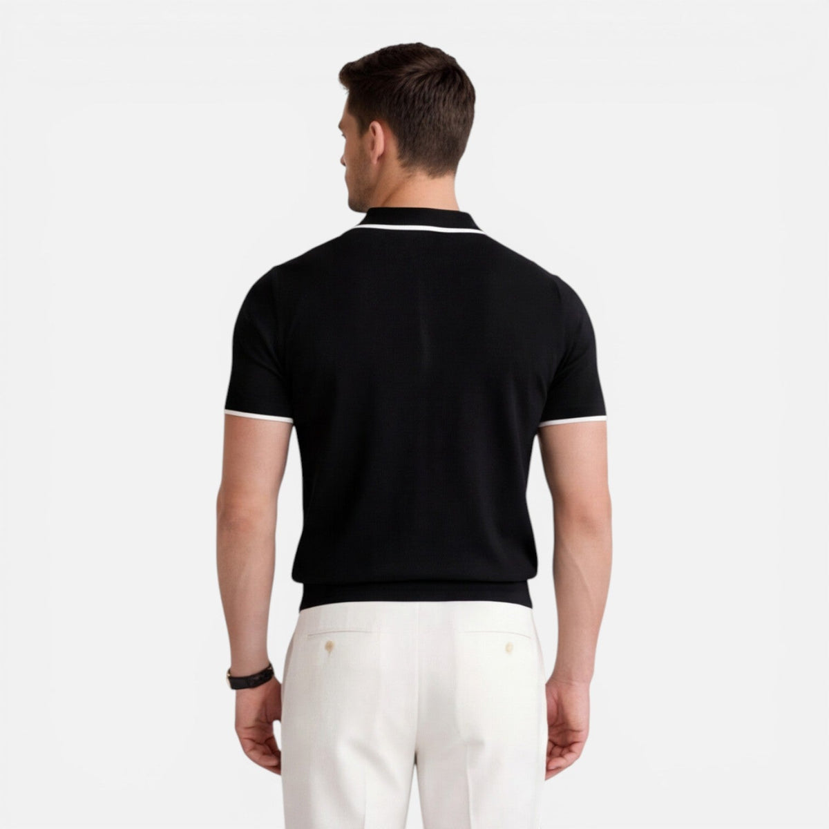 Men’s Slim Fit Summer Polo Shirt Lightweight Breathable Knit