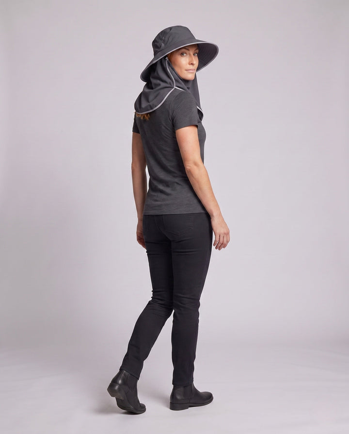 Women UV Protection Hat with Integrated Face Shield