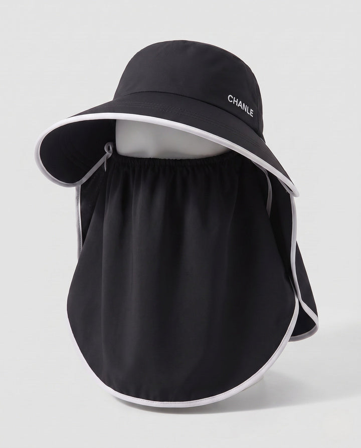 Women UV Protection Hat with Integrated Face Shield