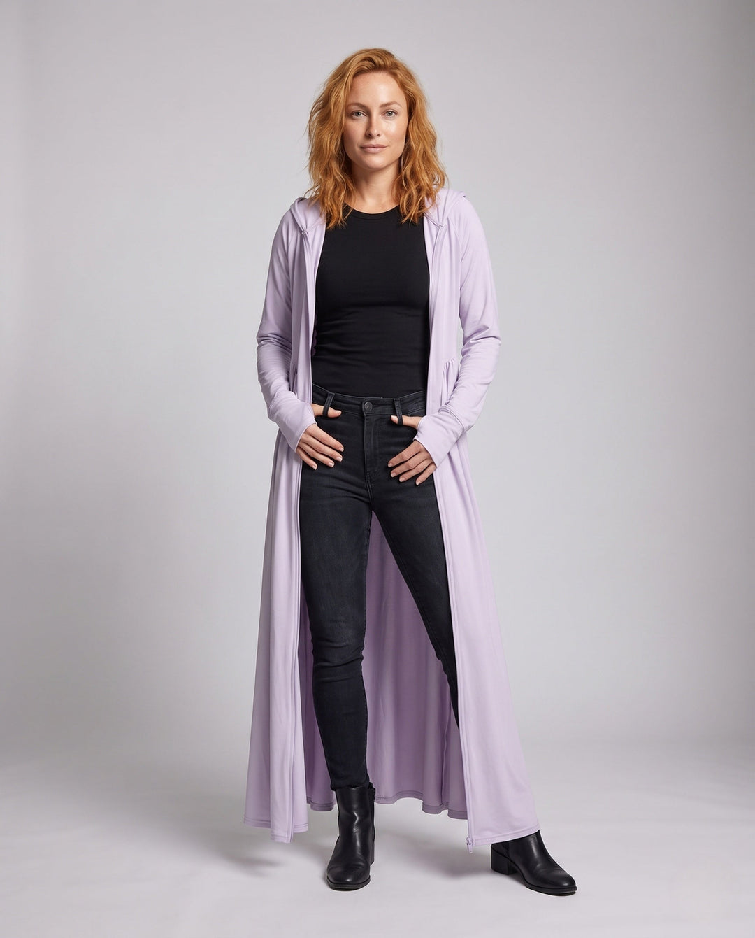 Women UV Protection Maxi Jacket with Hood