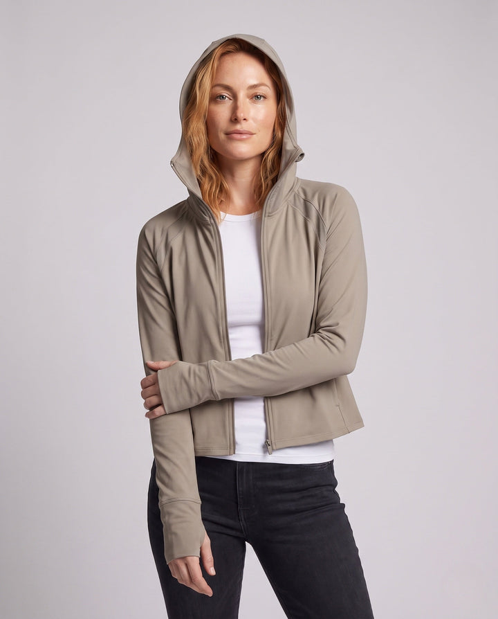 Women's UV Protection Jacket with Oversized Cut and Integrated Hood