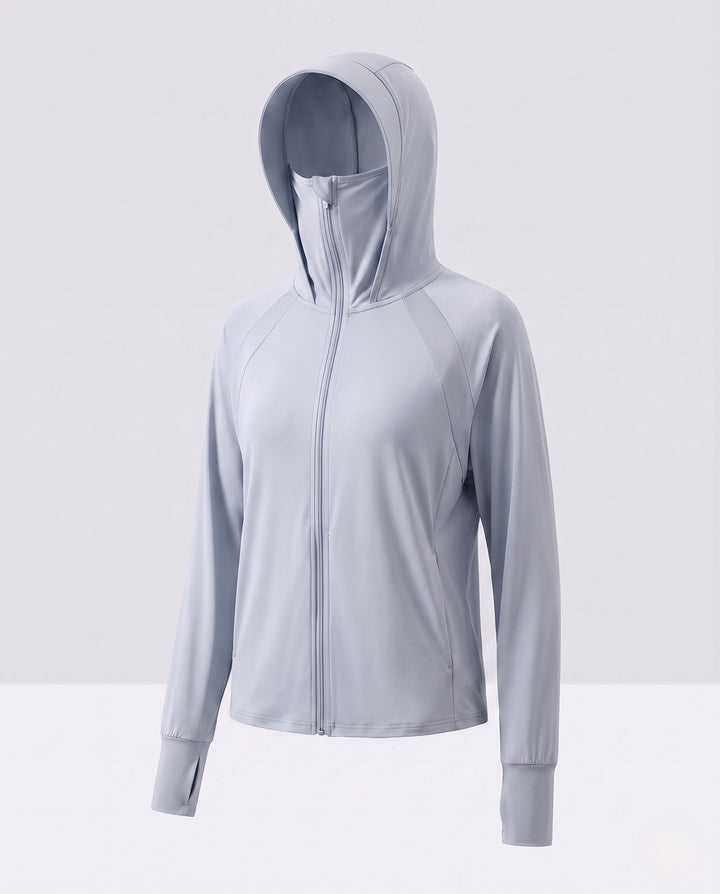 Women's UV Protection Jacket with Oversized Cut and Integrated Hood