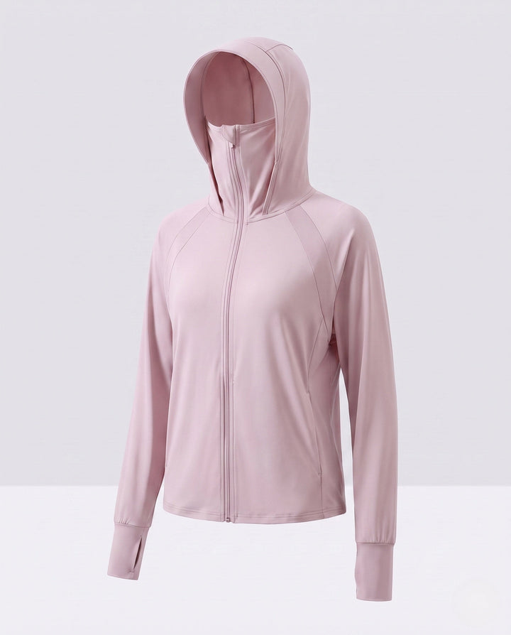 Women's UV Protection Jacket with Oversized Cut and Integrated Hood