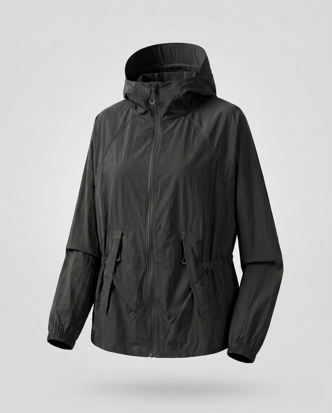 Women's Lightweight Functional Jacket with Stowable Hood Collar