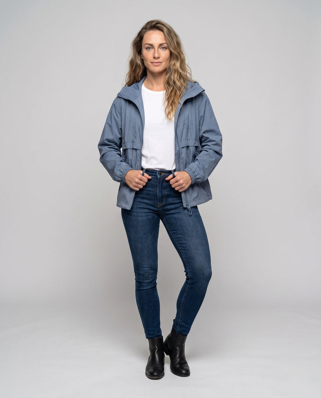 Women's Lightweight Windbreaker with Breathable Inserts