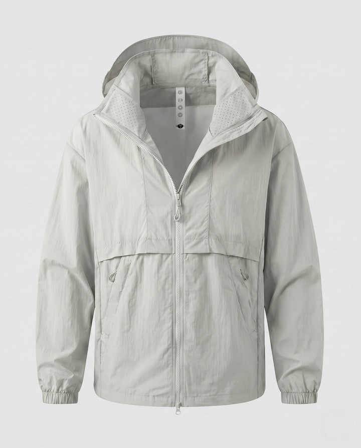 Women's Lightweight Windbreaker with Breathable Inserts