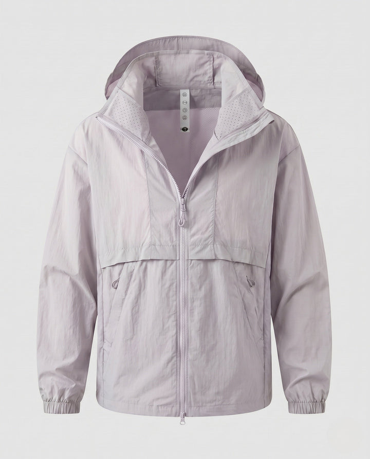 Women's Lightweight Windbreaker with Breathable Inserts