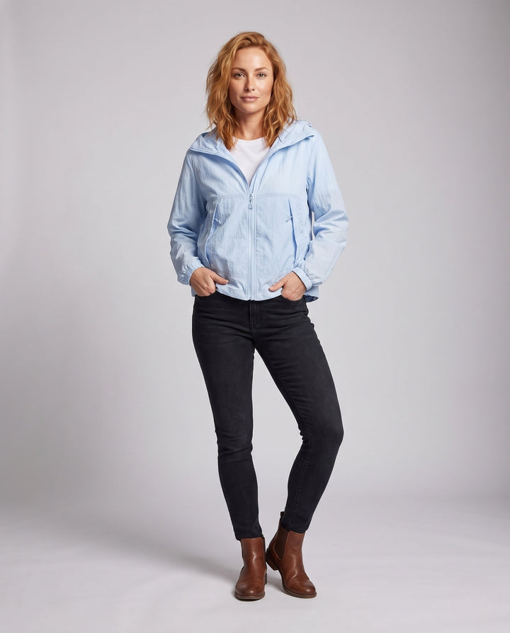 Women's Lightweight Windbreaker with Practical Cut and Breathable Inserts