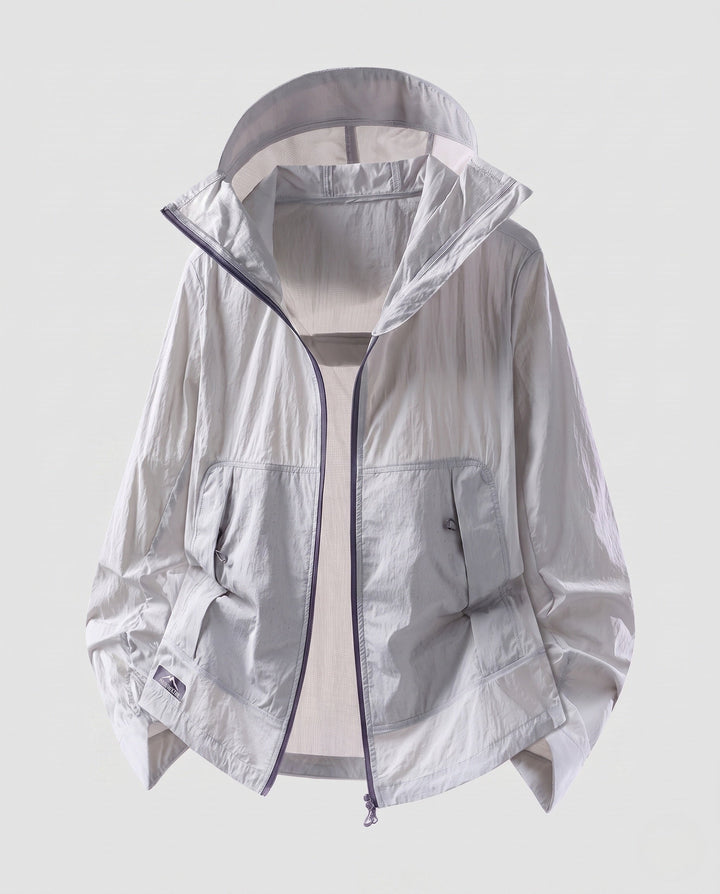 Women's Lightweight Windbreaker with Practical Cut and Breathable Inserts